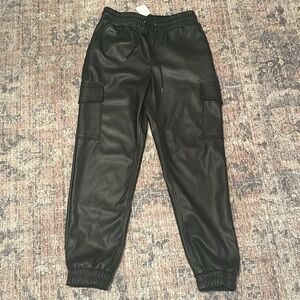 NWT Seven Sisters Vegan Leather Cargo Pant